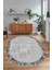 Dijital Baskılı Kaymaz Taban Yıkanabilir Sade Oval Yolluk Mutfak Salon Halısı, N-O-Sade-36-Gri, 5