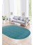 Dijital Baskılı Kaymaz Taban Yıkanabilir Sade Oval Yolluk Mutfak Salon Halısı, N-O-Sade-47-Mavi, 4