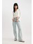 Coool Fitted Uzun Kollu Crop Beyaz Gömlek A0012AX24SP 2