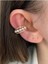 Kalp ve Incili Zirkon Taşlı Altın Kaplama Kıkırdak Earcuff 1