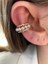 Kalp ve Incili Zirkon Taşlı Altın Kaplama Kıkırdak Earcuff 2