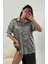 Leopar Desen Saten Oversize Gömlek 25218 3