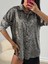 Leopar Desen Saten Oversize Gömlek 25218 5