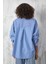 Lacivert Yakası Beyaz Çizgili Oversize Gömlek 27175 5