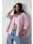 Pembe Basic Geniş Kesim Çizgili Gömlek 27075 2