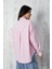 Pembe Basic Geniş Kesim Çizgili Gömlek 27075 5