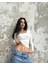 Beyaz Kare Yaka Uzun Kollu Slimfit Basic Body 27053 1