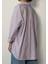 Lila Çizgili Oversize Gömlek 27001 3