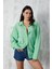 Yeşil Düşük Omuzlu Cep Detaylı Oversize Gömlek 27090 1