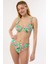 40628 Yeşil Desenli Toparlayıcı Bikini Takımı 1