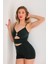 Rosy Live İn Style Biye Ile Büzgülü Şort Halka Detaylı Crop Takım 1