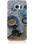 Samsung Galaxy S7 Edge Uyumlu Mavi Çiçekler ve Mektuplar Desenli Silikon Kılıf 1