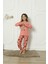 Yeni Sezon Pamuk Kız Çocuk Garson Uzun Kollu Meyve Figürlü Penye Pijama Takımı 6072 3
