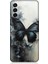 Samsung Galaxy M23 Uyumlu Siyah Dumanlı Kelebek Desenli Silikon Kılıf 1