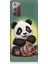 Samsung Galaxy Note 20 Uyumlu Yavru Panda ve Renkleyip Desenli Silikon Kılıf 1