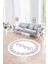 Dijital Baskılı Kaymaz Yıkanabilir Iskandinav Yuvarlak Salon Halısı, N-Y-Iskandinav-02-Beyaz, 3