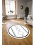 Dijital Baskılı Kaymaz Yıkanabilir Iskandinav Yuvarlak Salon Halısı, N-Y-Iskandinav-01-Beyaz, 5