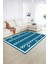 Dijital Baskılı Kaymaz Taban Yıkanabilir Iskandinav Yolluk Salon Halısı, N-Iskandinav-07-Mavi, 4