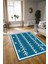 Dijital Baskılı Kaymaz Taban Yıkanabilir Iskandinav Yolluk Salon Halısı, N-Iskandinav-07-Mavi, 5