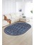 Dijital Baskılı Kaymaz Taban Yıkanabilir Iskandinav Oval Salon Halısı, N-O-Iskandinav-23-Mavi, 4
