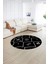 Dijital Baskılı Kaymaz Yıkanabilir Iskandinav Yuvarlak Salon Halısı, N-Y-Iskandinav-04-Siyah, 4