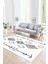 Dijital Baskılı Kaymaz Taban Yıkanabilir Iskandinav Yolluk Salon Halısı, N-Iskandinav-26-Beyaz, 3