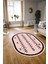 Dijital Baskılı Kaymaz Taban Yıkanabilir Iskandinav Oval Salon Halısı, N-O-Iskandinav-07-Pembe, 5