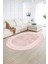 Dijital Baskılı Kaymaz Taban Yıkanabilir Iskandinav Oval Salon Halısı, N-O-Iskandinav-30-Pembe, 4
