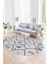 Dijital Baskılı Kaymaz Taban Yıkanabilir Iskandinav Oval Salon Halısı, N-O-Iskandinav-04-Gri, 3