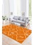 Dijital Baskılı Kaymaz Taban Yıkanabilir Iskandinav Yolluk Salon Halısı, N-Iskandinav-04-Turuncu, 3