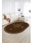 Dijital Baskılı Kaymaz Taban Yıkanabilir Iskandinav Oval Salon Halısı, N-O-Iskandinav-08-Kahve, 4