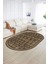 Dijital Baskılı Kaymaz Taban Yıkanabilir Iskandinav Oval Salon Halısı, N-O-Iskandinav-23-Kahve, 4