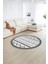 Dijital Baskılı Kaymaz Yıkanabilir Iskandinav Yuvarlak Salon Halısı, N-Y-Iskandinav-27-Gri, 4