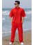 Erkek Kısa Kollu Bol Kesim Pijama Takımı 1
