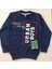Lacivert Baskılı Kolları, Beli ve Boynu Lastikli Sweatshirt 1