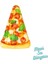 Turuncu Pizza Dilimli Deniz Yatağı 188 cm x 130 cm - Mavi Su Dünyası Pompa Dahil Değildir 1
