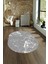 Dijital Baskılı Kaymaz Taban Yıkanabilir Mermer Oval Yolluk Salon Halısı, N-O-Mermer-27-Gri, 1