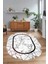 Dijital Baskılı Kaymaz Taban Yıkanabilir Mermer Oval Yolluk Salon Halısı, N-O-Mermer-11-Bordo, 5