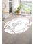Dijital Baskılı Kaymaz Taban Yıkanabilir Mermer Oval Yolluk Salon Halısı, N-O-Mermer-15-Bordo, 3