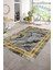 Dijital Baskılı Kaymaz Taban Yıkanabilir Mermer Yolluk Mutfak Salon Halısı, N-Mermer-04-Gold, 3