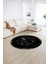 Dijital Baskılı Kaymaz Yıkanabilir Mermer Yuvarlak Mutfak Salon Halısı, N-Y-Mermer-17-Siyah, 4