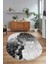 Dijital Baskılı Kaymaz Taban Yıkanabilir Mermer Oval Yolluk Salon Halısı, N-O-Mermer-19-Gri, 5