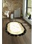 Dijital Baskılı Kaymaz Taban Yıkanabilir Mermer Oval Yolluk Salon Halısı, N-O-Mermer-18-Gold, 1