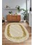 Dijital Baskılı Kaymaz Taban Yıkanabilir Mermer Oval Yolluk Salon Halısı, N-O-Mermer-18-Vizon, 5