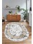 Dijital Baskılı Kaymaz Taban Yıkanabilir Mermer Oval Yolluk Salon Halısı, N-O-Mermer-14-Gold, 5