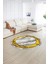 Dijital Baskılı Kaymaz Yıkanabilir Mermer Yuvarlak Mutfak Salon Halısı, N-Y-Mermer-03-Gold, 4