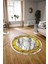 Dijital Baskılı Kaymaz Yıkanabilir Mermer Yuvarlak Mutfak Salon Halısı, N-Y-Mermer-03-Gold, 5