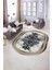 Dijital Baskılı Kaymaz Taban Yıkanabilir Mermer Oval Yolluk Salon Halısı, N-O-Mermer-09-Gold, 2
