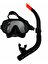 Siyah Tempered Glass Mask-Snorkel Set 1