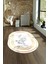 Dijital Baskılı Kaymaz Taban Yıkanabilir Mermer Oval Yolluk Salon Halısı, N-O-Mermer-05-Gold, 1